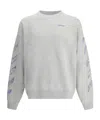Off-white Scribble Diag Skate Crewneck In Gray