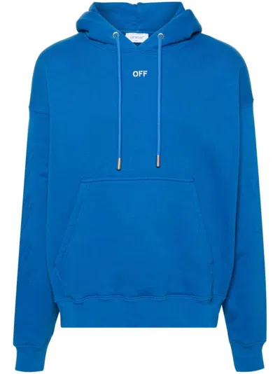 Off-white `scribble Diags Skate` Hoodie In Blue