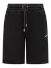 Off-white Logo Detailed Drawstring Shorts In Black