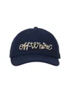 Off-white Scrible Drill Baseball Cap Cyan Celeste In Blue