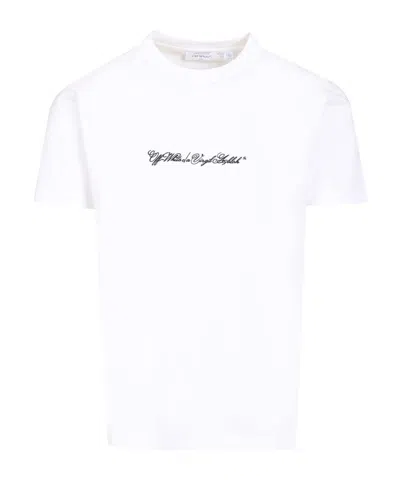 OFF-WHITE OFF-WHITE SCRIPT ARROW SLIM T-SHIRT
