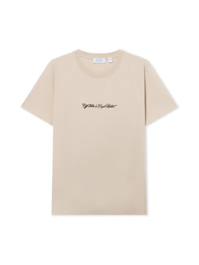 Off-white Script Arrow Slim T-shirt In Neutral