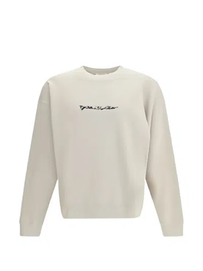 Off-white Script Arrow Crewneck Sweatshirt In Neutral