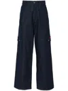 Off-white Belt-loop Casual Pants In 4225 Raw Blue High Risk Red
