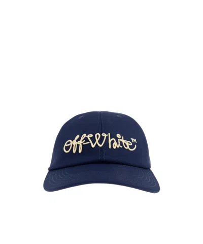 Off-white Script-logo Baseball Cap In Blue