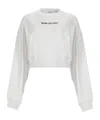 Off-white Neutral Script Logo Graphic Cotton Sweatshirt In White