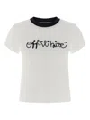 Off-white Script Logo-embroidered T-shirt In Neutral