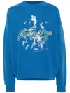 Off-white Script Mary Sweatshirt In Blue