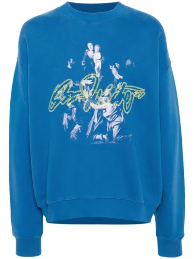 Off-white Script Mary Sweatshirt In Blue