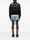 Off-white Script Nyl Bomber Jacket In Black