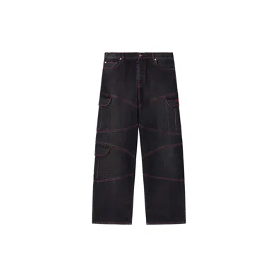 OFF-WHITE SCRIPT SAMURAI STRAIGHT JEANS