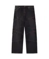 Off-white Black Script Samurai Straight Jeans In Black