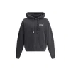Off-white Hoodie With Drawstring-adjustable Kangaroo Pocket