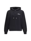 Off-white Script Skate Drawstring Hoodie In Black