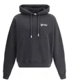 Off-white Hoodie With Drawstring-adjustable Kangaroo Pocket In Black