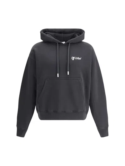 Off-white Script Skate Hoodie In Black