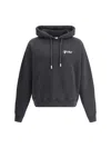 Off-white Hoodie With Drawstring-adjustable Kangaroo Pocket In Black/white