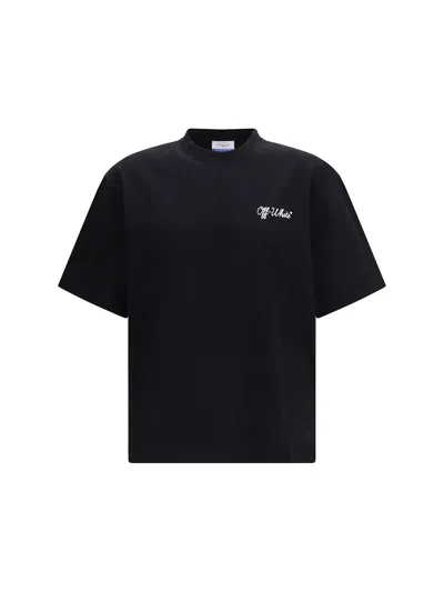 Off-white Script Skate Short-sleeve T-shirt In Burgundy