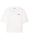 Off-white Floral-arrows Cotton T-shirt In White