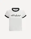 Off-white White Embroidered Script Fitted T-shirt In White