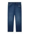 Off-white Off White Men Script Taperered Jeans In Blue