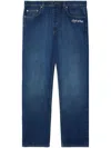 Off-white Off White Men Script Taperered Jeans