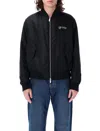 Off-white Script Varsity Jacket In Black