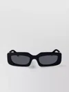 Off-white Sculpted Rectangle Sunglasses Uv Protection In 1007 Black