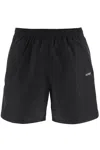 Off-white Elastic Waist Swimming Trunks In Black