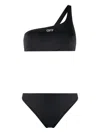 Off-white Embroidered Logo Bikini Set With In Black