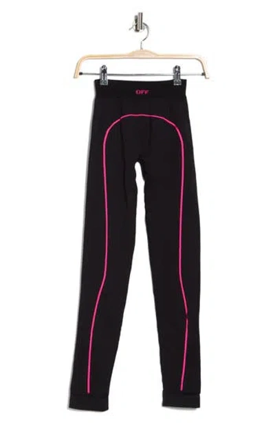 Off-white Seamless Leggings In Black