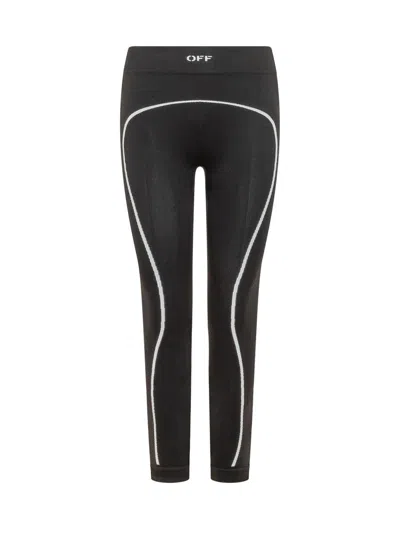 Off-white Seamless Leggings In Black