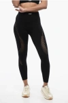 Off-white Seamless Leggings With Perforated Motif