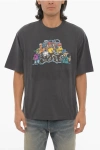 Off-white Seasonal Crew-neck T-shirt With Graffiti Print