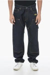 Off-white Contrast-stitching Straight Jeans