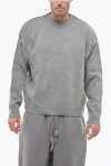 OFF-WHITE SEASONAL KNITTED LOUNGE QUOTE SWEATSHIRT WITH VISIBLE STITCH