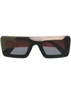 Off-white Seattle Rectangle-frame Sunglasses In Black