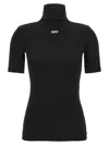 Off-white Off Stamp Second Skin Short Sleeve Turtle Neck Top