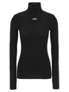 Off-white Printed Stretch-jersey Turtleneck Top