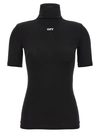 Off-white High Neck Top In Black