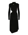 Off-white Black Cut-out Midi Dress In Black