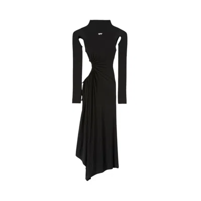Pre-owned Off-white See Thru Dress 'black' | Women's Size 38
