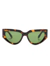 Off-white Seward Cat-eye Frame Sunglasses In 6055 6055 Havana Green
