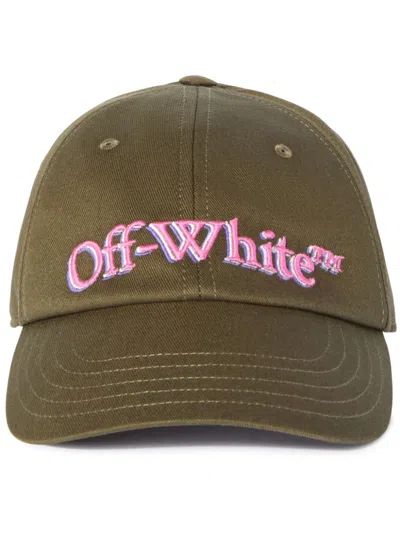 Off-white Shadow Bookish Baseball Cap In Green