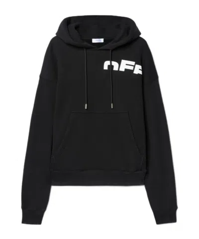 OFF-WHITE OFF-WHITE LOGO PRINTED DRAWSTRING HOODIE