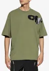 Off-white Military Green Shared Logo Skate S/s Tee In Green