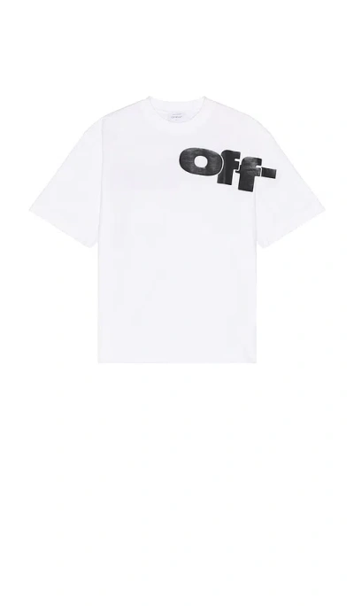 Off-white Crew Neck Shared Logo Cotton T-shirt With Print In White