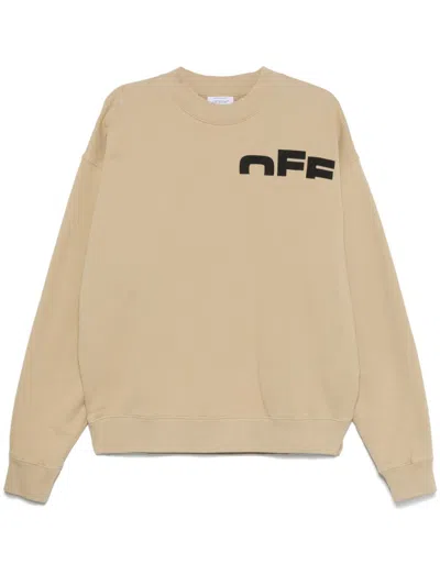 Off-white Shared Logo Sweatshirt In Neutrals