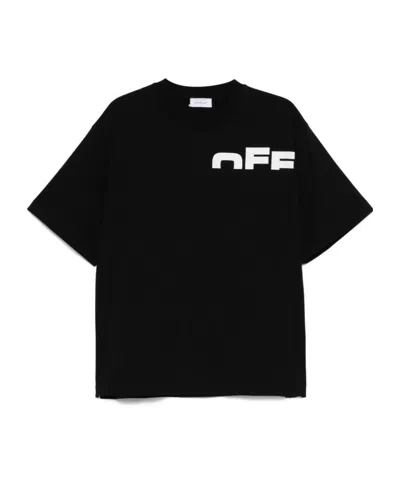 Off-white Cotton Crew-neck T-shirt In Black