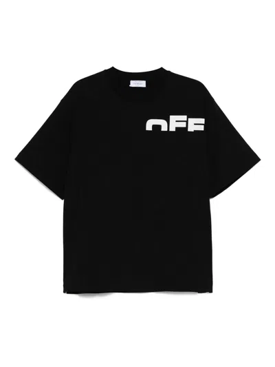 Off-white Cotton Crew-neck T-shirt In Black